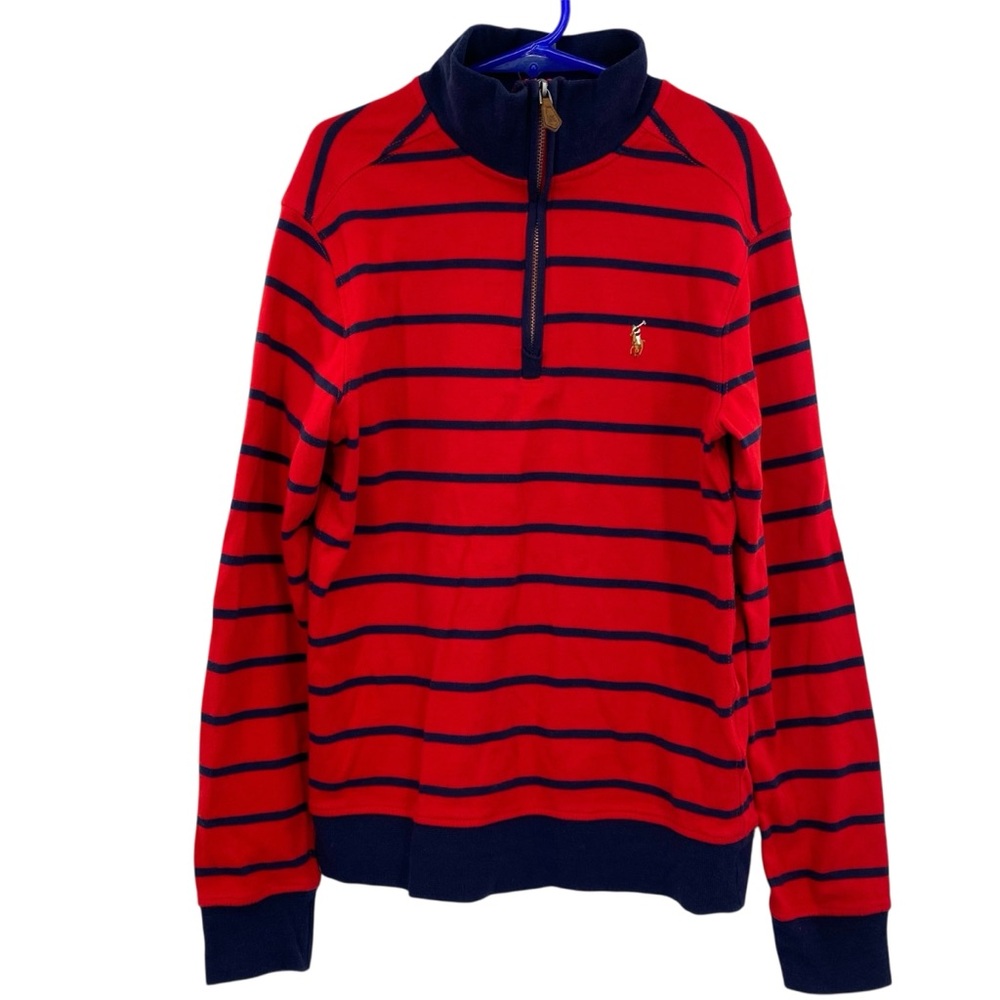 Polo Ralph Lauren Boys Cotton Interlock Stripe Pullover Sweater